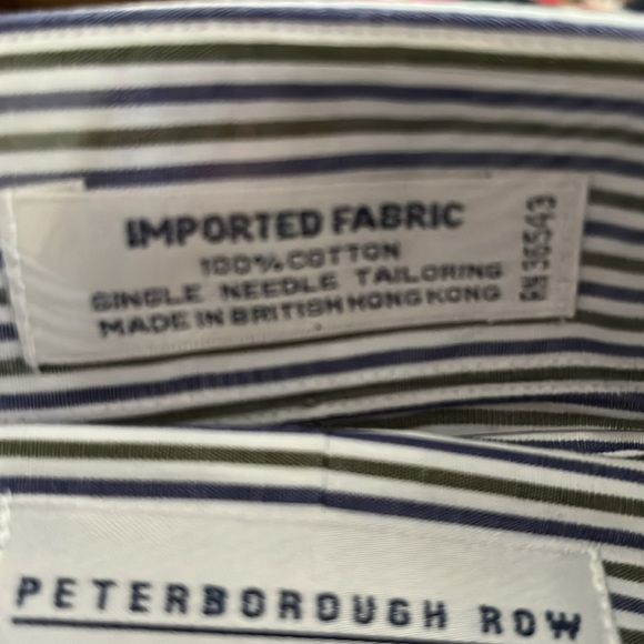 Peterborough Row All Cotton long sleeve Men’s dress shirt - Picture 7 of 7